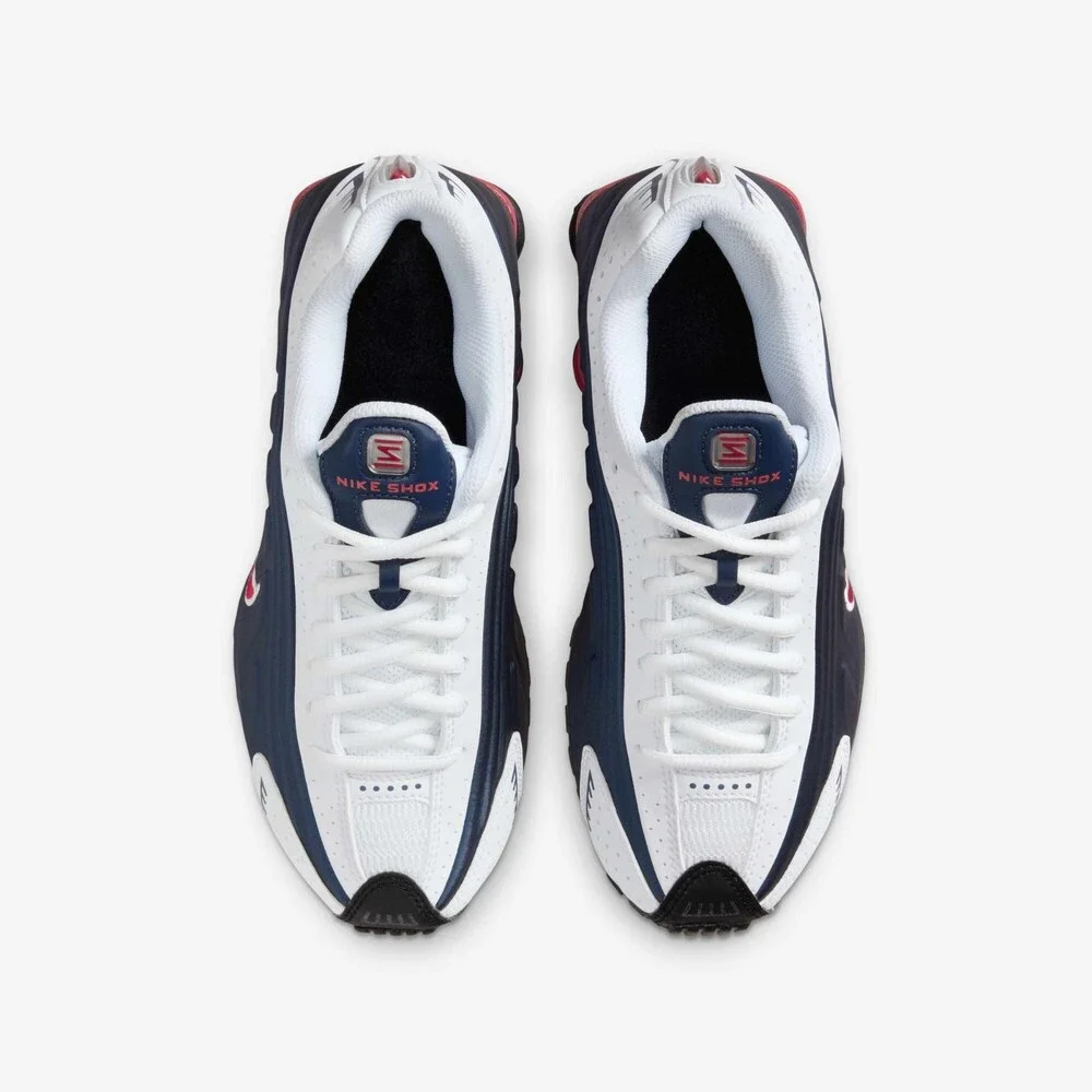 Nike Shox R4 CW2626-400 Sneakers Kids US 6.5 Navy White Lifestyle Shoes MEW1601